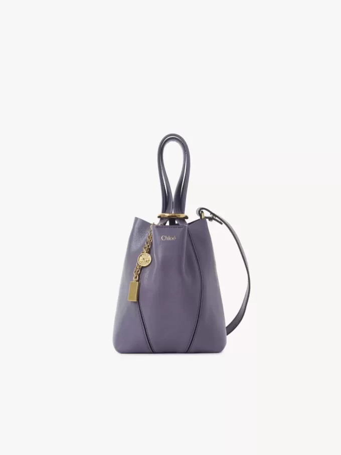 Bolso tote pequeño Chloé Spin de piel granulada Bolso tote pequeño Chloé Spin de piel granulada