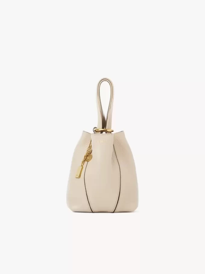 Bolso tote pequeño Chloé Spin de piel granulada