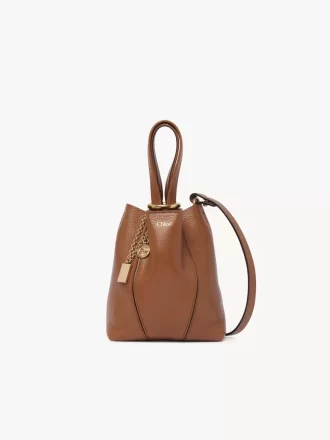 Bolso tote pequeño Chloé Spin de piel granulada