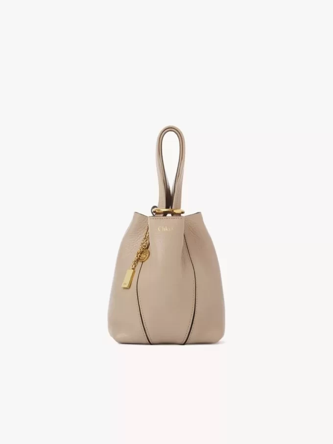 Bolso tote pequeño Chloé Spin de piel granulada Bolso tote pequeño Chloé Spin de piel granulada