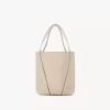 Bolso tote pequeño Chloé Spin de piel granulada
