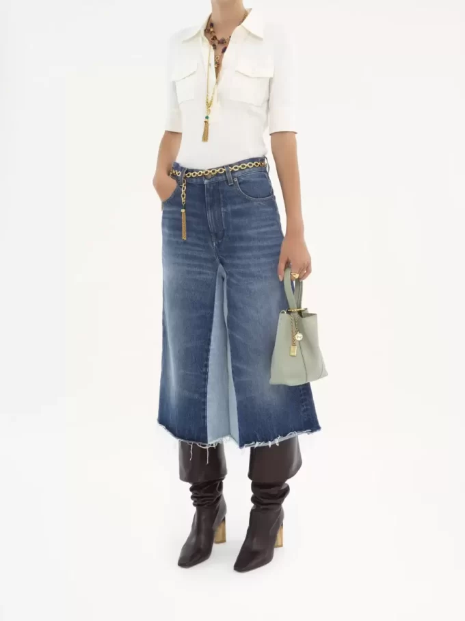 Bolso tote pequeño Chloé Spin de piel granulada