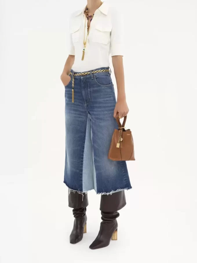 Bolso tote pequeño Chloé Spin de piel granulada Bolso tote pequeño Chloé Spin de piel granulada