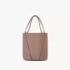 Bolso tote pequeño Chloé Spin de piel granulada Bolso tote pequeño Chloé Spin de piel granulada