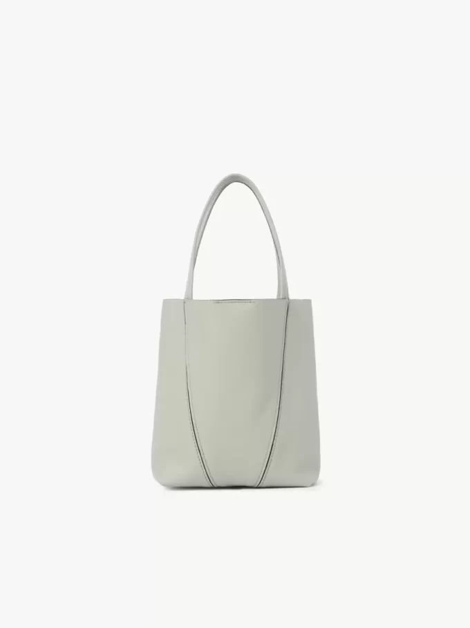 Bolso tote pequeño Chloé Spin de piel granulada