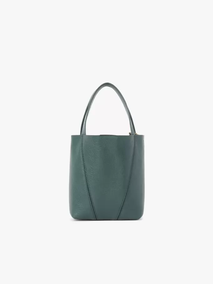 Bolso tote pequeño Chloé Spin de piel granulada Bolso tote pequeño Chloé Spin de piel granulada