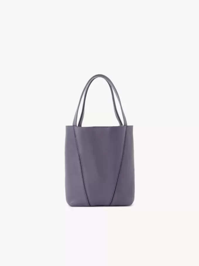 Bolso tote pequeño Chloé Spin de piel granulada Bolso tote pequeño Chloé Spin de piel granulada