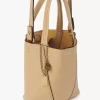 Bolso tote pequeño Chloé Spin de piel granulada