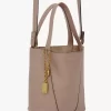 Bolso tote pequeño Chloé Spin de piel granulada Bolso tote pequeño Chloé Spin de piel granulada