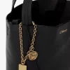 Bolso tote pequeño Chloé Spin de piel granulada Bolso tote pequeño Chloé Spin de piel granulada