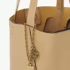 Bolso tote pequeño Chloé Spin de piel granulada