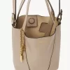 Bolso tote pequeño Chloé Spin de piel granulada Bolso tote pequeño Chloé Spin de piel granulada
