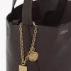 Bolso tote pequeño Chloé Spin de piel granulada Bolso tote pequeño Chloé Spin de piel granulada