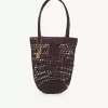 Bolso tote pequeño Summer Banana en rafia