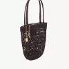 Bolso tote pequeño Summer Banana en rafia