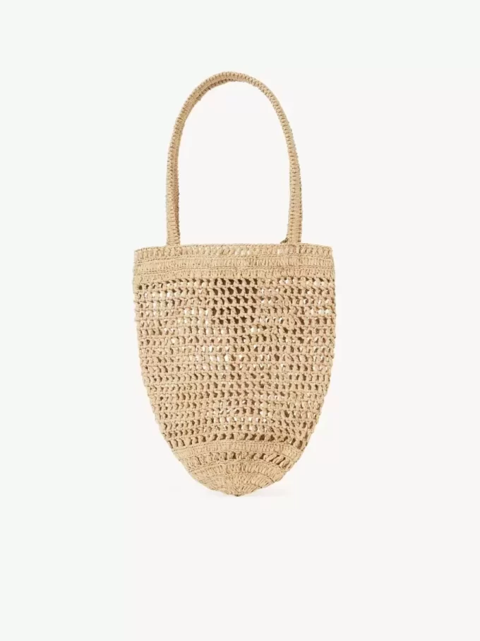 Bolso tote pequeño Summer Banana en rafia Bolso tote pequeño Summer Banana en rafia