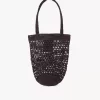 Bolso tote pequeño Summer Banana en rafia