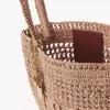 Bolso tote pequeño Summer Banana en rafia