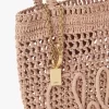 Bolso tote pequeño Summer Banana en rafia