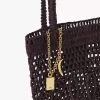Bolso tote pequeño Summer Banana en rafia