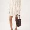 Bolso tote pequeño Summer Banana en rafia