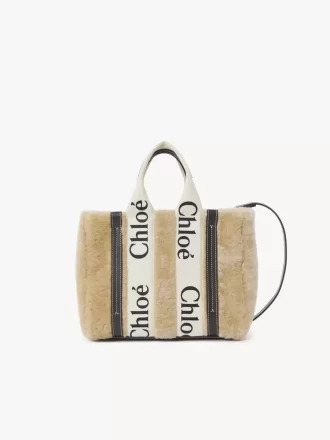 Bolso tote pequeño Woody de piel de oveja