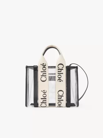 Bolso tote pequeño Woody en gelatina y cuero