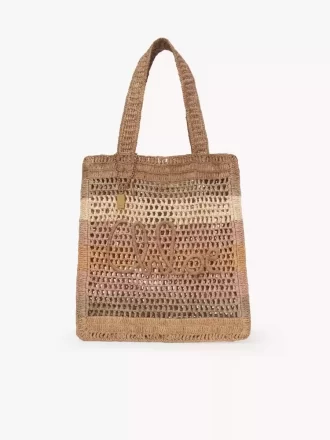 Bolso tote Summer Banana en rafia