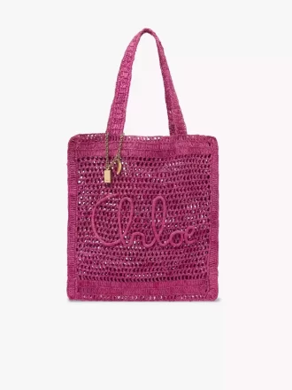 Bolso tote Summer Banana en rafia