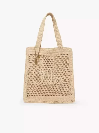 Bolso tote Summer Banana en rafia