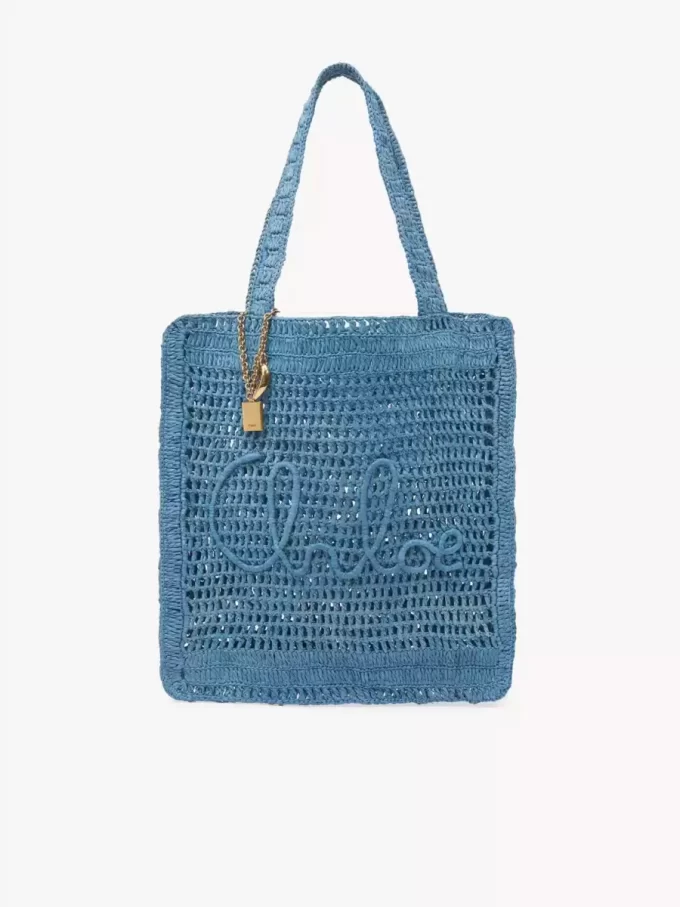 Bolso tote Summer Banana en rafia