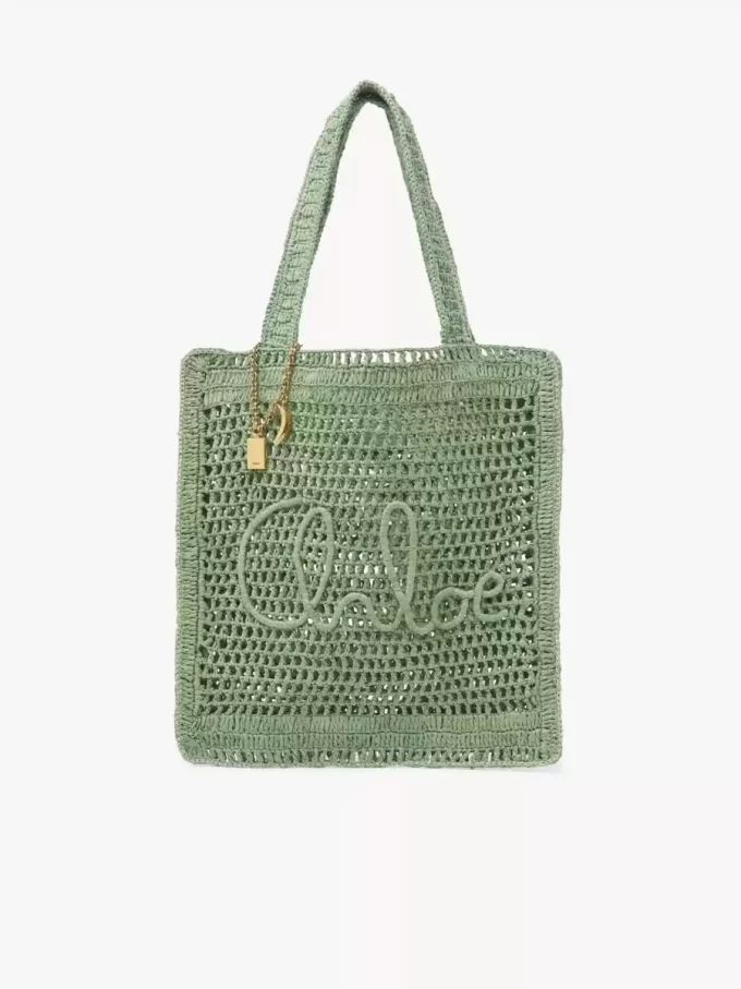 Bolso tote Summer Banana en rafia