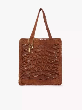 Bolso tote Summer Banana en rafia