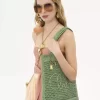 Bolso tote Summer Banana en rafia