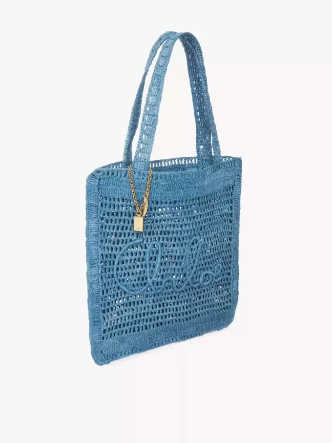 Bolso tote Summer Banana en rafia