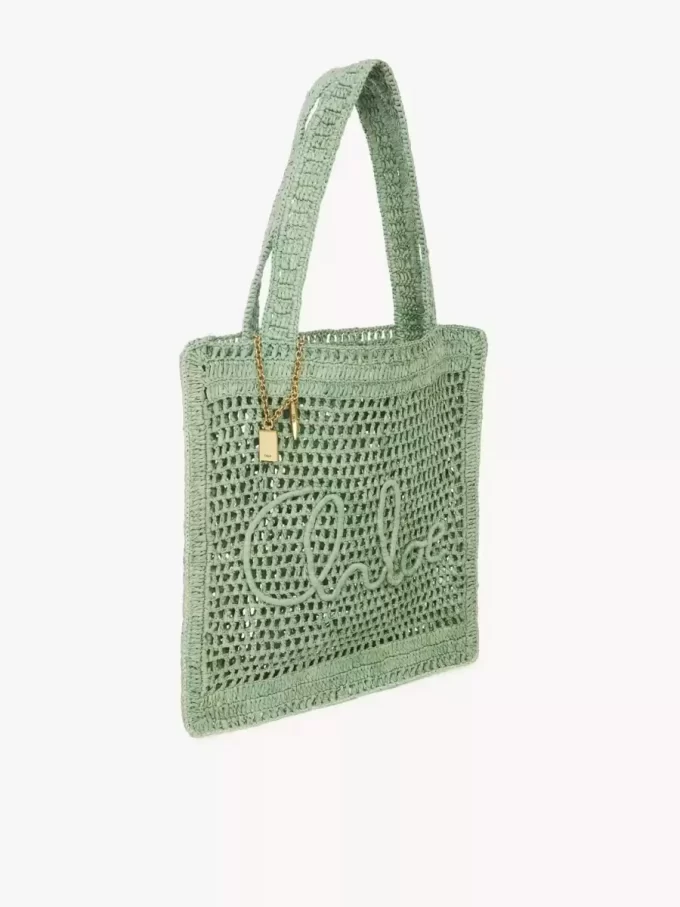 Bolso tote Summer Banana en rafia