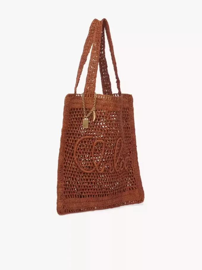 Bolso tote Summer Banana en rafia