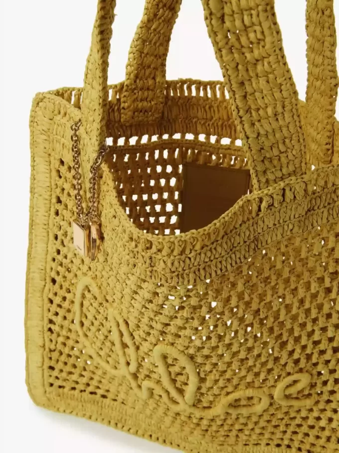 Bolso tote Summer Banana en rafia