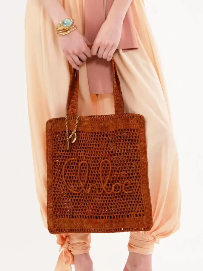 Bolso tote Summer Banana en rafia