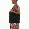 Bolso tote Summer Banana en rafia