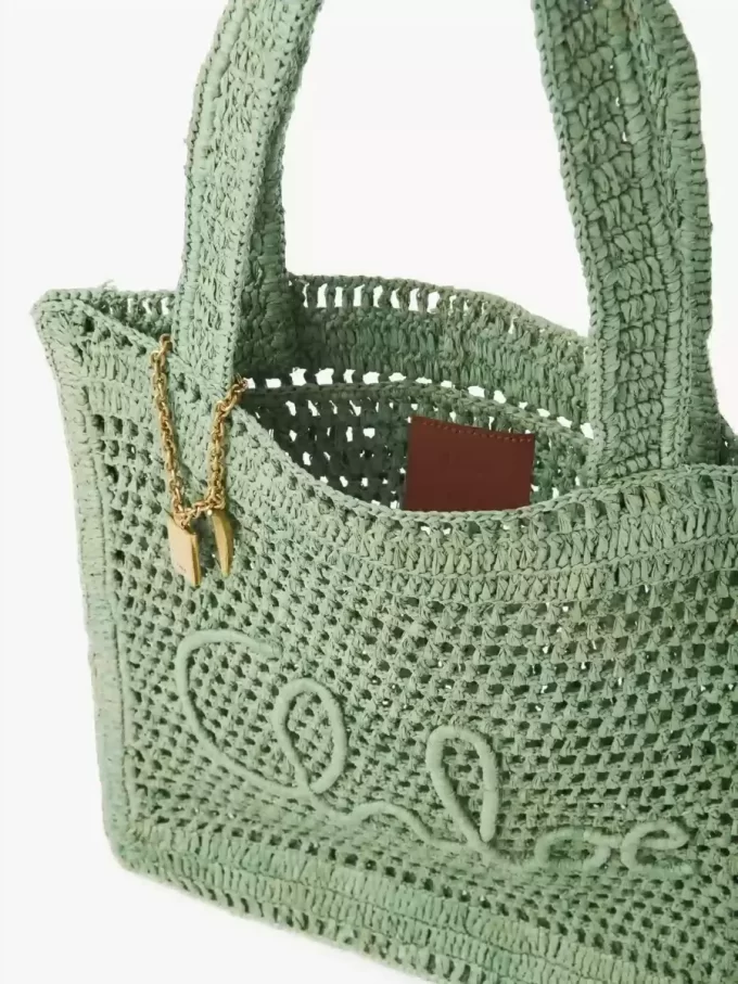 Bolso tote Summer Banana en rafia