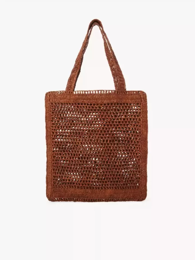 Bolso tote Summer Banana en rafia