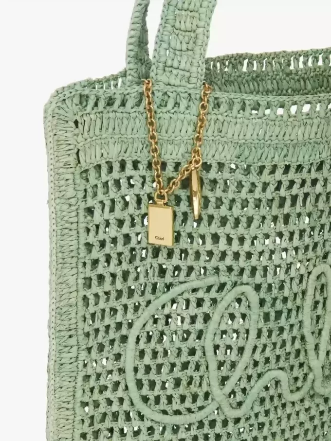 Bolso tote Summer Banana en rafia