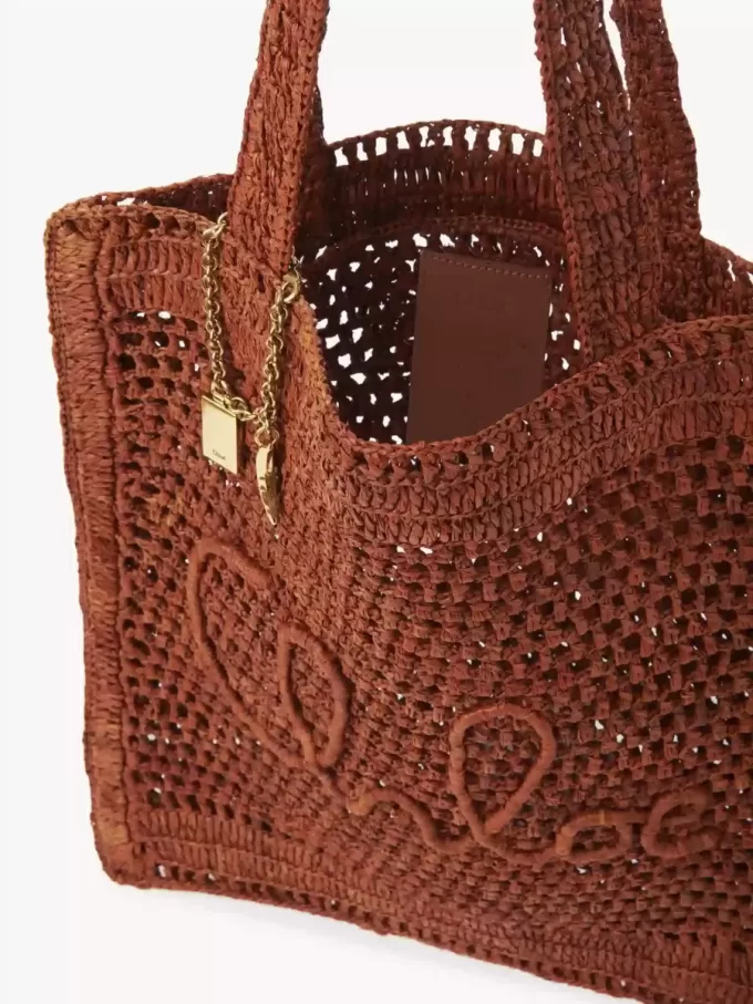 Bolso tote Summer Banana en rafia