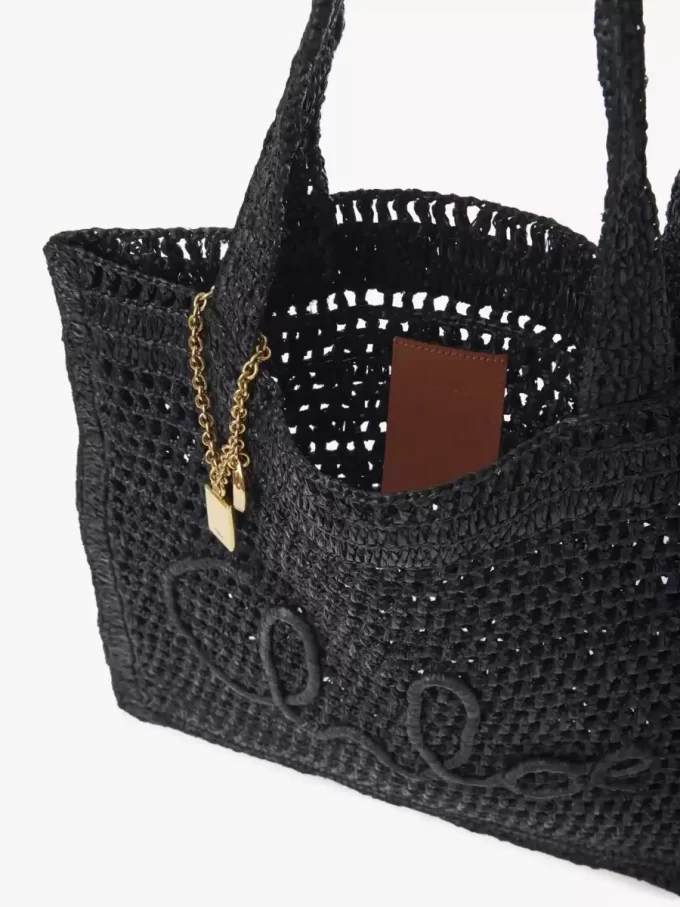 Bolso tote Summer Banana en rafia