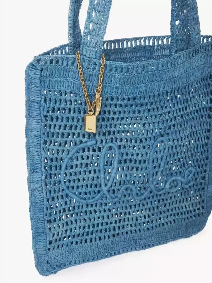 Bolso tote Summer Banana en rafia