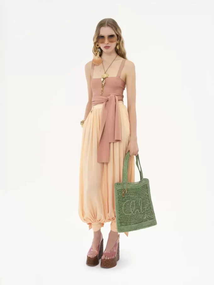 Bolso tote Summer Banana en rafia