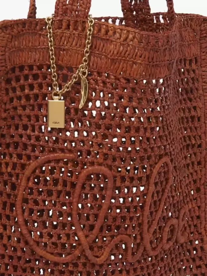 Bolso tote Summer Banana en rafia