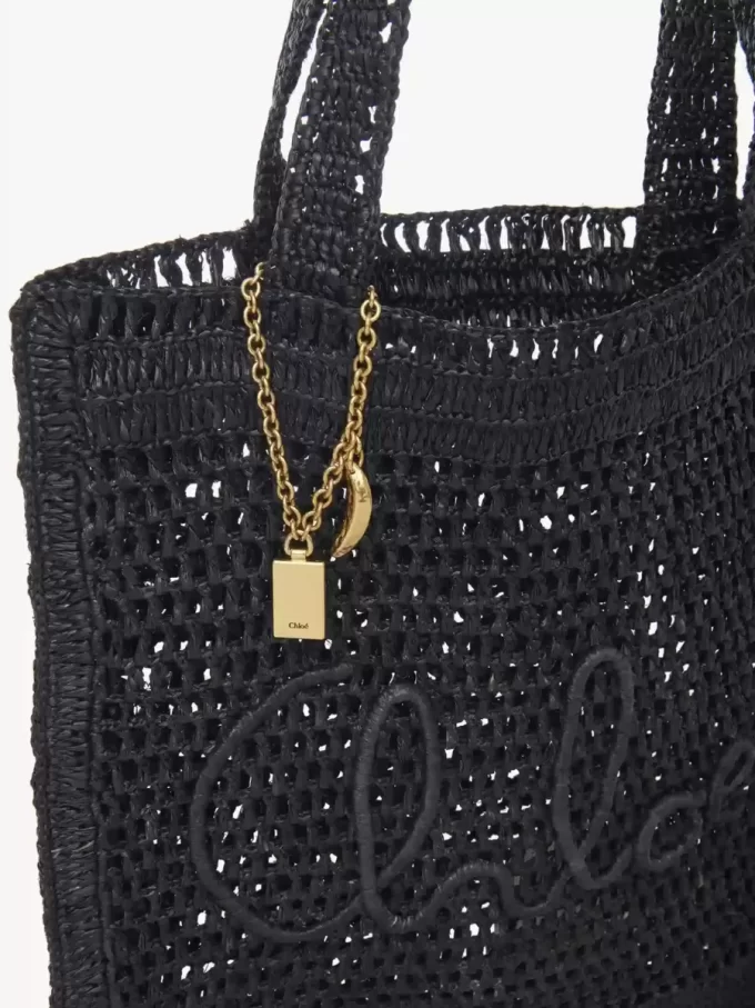 Bolso tote Summer Banana en rafia