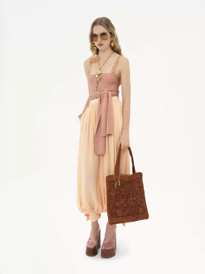 Bolso tote Summer Banana en rafia